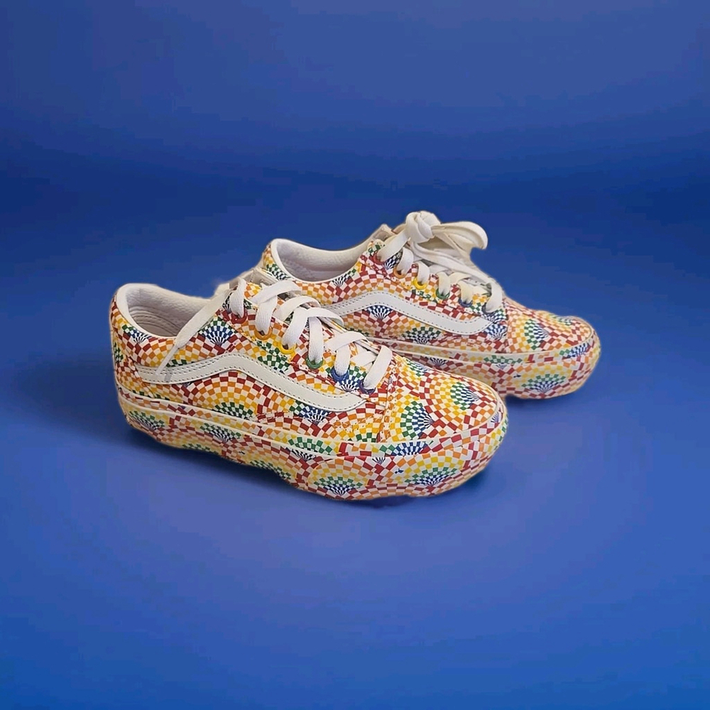 Vans Old Skool Pride Platform Skate Shoes Multi Color, Women's 6.5, EUC (102) - Picture 1 of 8